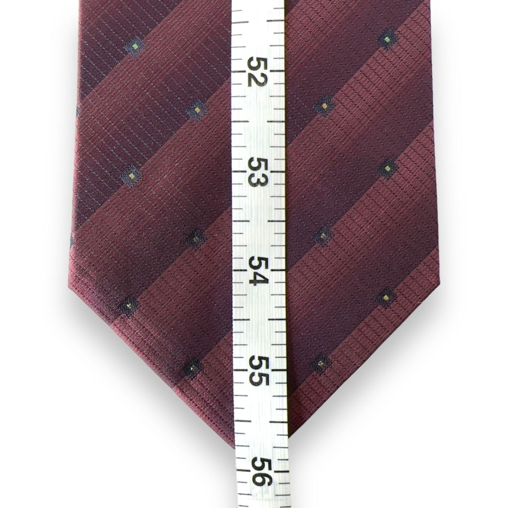 Rykiel Homme Mens Silk Tie 56 x 3.75 Burgundy Textured‎ Designer French Luxury - Picture 8 of 9